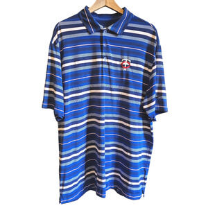Nike Golf Minnesota Twins Baseball Men's Stripe Blue Polo Shirt Size XLarge